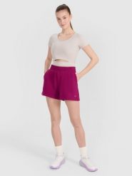 4F Spodenki dresowe damskie - fioletowe XS. Fioletowe szorty sportowe damskie 4f, l, bez wzorów, z bawełny, sportowe. W wyprzedaży za 49.99 zł.