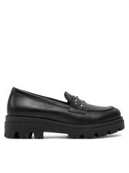 TWINSET Loafersy Mocassino 242GCJ024 Czarny. Czarne mokasyny damskie Twinset, ze skóry. Za 729.99 zł.