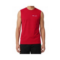 Koszulka Męska Champion Bez Rękawów Sportowa Bawełna. Czerwone koszulki sportowe męskie Champion, m, bez wzorów, z bawełny, bez kołnierzyka, bez ramiączek. Za 129.00 zł.