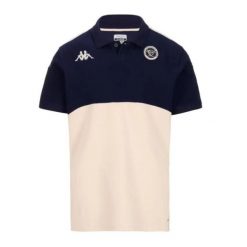 Polo Union Bordeaux-Bègles Angatem 8 2024/25. Brązowe koszulki polo męskie Kappa, m, bez wzorów, bez ramiączek. Za 255.00 zł.