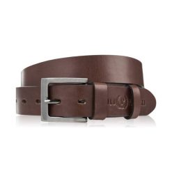Pasek męski skórzany premium z klasyczną klamrą elegancki brązowy 110 cm Paolo Peruzzi PG-10-BR-110. Brązowe paski damskie bez wzorów, z materiału, casualowe. Za 69.00 zł.
