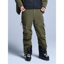 Spodnie narciarskie - Męskie - Hardshell - Freeride 3L - Oliwkowo-zielone. Zielone spodnie snowboardowe męskie POEDERBAAS, l, bez wzorów, z hardshellu, narciarskie. W wyprzedaży za 1,067.42 zł.