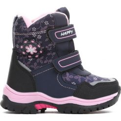 Granatowe Śniegowce Disobedient. Buty zimowe dziewczęce Born2be. Za 89.99 zł.