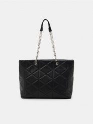 Torba shopper - czarny. Czarne torebki shopper damskie Sinsay, bez wzorów, ze skóry, pikowane, bez dodatków. Za 79.99 zł.