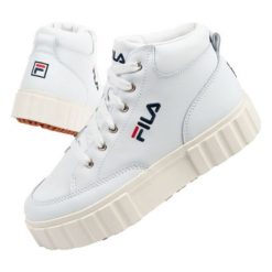 Buty Fila Sandblast FFW018710004 białe. Białe obuwie sportowe damskie bez wzorów, ze skóry. Za 328.84 zł.