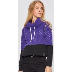 Wzorzysta bluza z kołnierzem - Fioletowy. Fioletowe bluzy damskie Cropp. Za 89.99 zł.