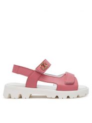TWINSET Sandały 251GCJ042 M Różowy. Czerwone sandały dziewczęce Twinset, ze skóry, bez zapięcia. Za 359.99 zł.