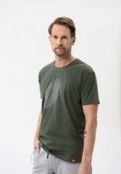 T-shirt z grubszej bawełny, Comfort Fit, T-FORM. Brązowe t-shirty męskie Volcano, l, bez wzorów, z bawełny, klasyczne, bez kołnierzyka. Za 69.99 zł.