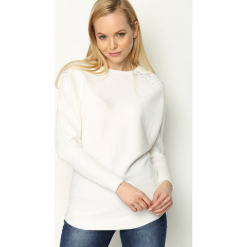 Biały Sweter Shapeless. Białe swetry damskie Born2be. Za 69.99 zł.
