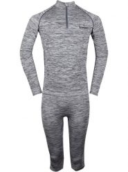 Bielizna górna dla mężczyzn Fundango Seamless Halfzip. Szara bielizna termoaktywna męska Fundango, m, z materiału. Za 219.90 zł.
