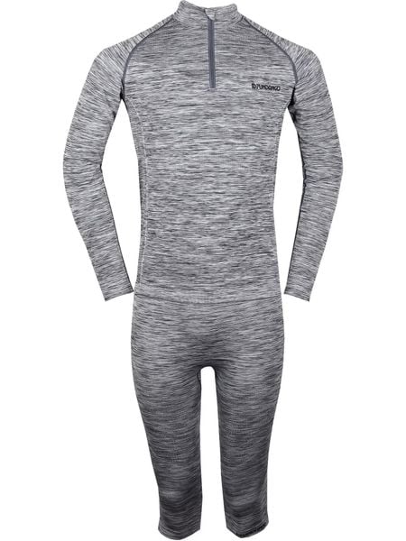 Bielizna górna dla mężczyzn Fundango Seamless Halfzip. Szara bielizna termoaktywna męska Fundango, m, z materiału. Za 219.90 zł.