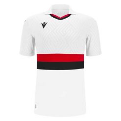 Jersey Macron Charon Eco. Białe koszulki sportowe męskie Macron, bez wzorów, z jersey, bez kołnierzyka, bez ramiączek, do piłki nożnej. Za 241.50 zł.