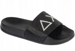 MSI SUN68 Slippers Strass Logo X36211-11 Czarne 37. Czarne klapki damskie MSI, bez wzorów, sportowe, bez obcasa. Za 132.82 zł.