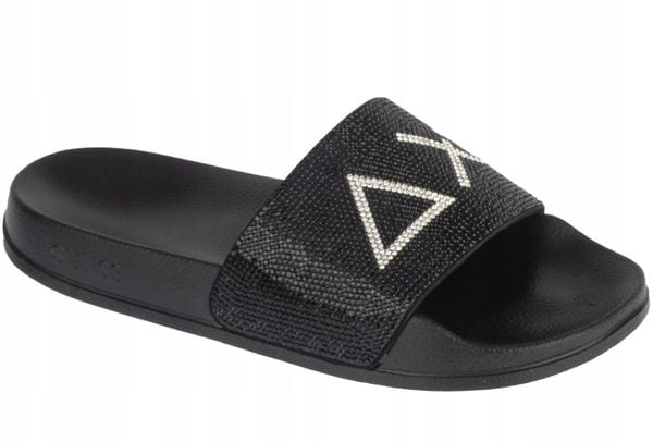 MSI SUN68 Slippers Strass Logo X36211-11 Czarne 39. Czarne klapki damskie MSI, bez wzorów, sportowe, bez obcasa. Za 132.82 zł.