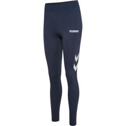 Damskie legginsy z wysokim stanem Hummel Legacy. Niebieskie legginsy damskie Hummel, bez wzorów. Za 160.00 zł.