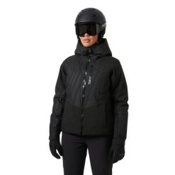 Damska kurtka narciarska Helly Hansen Valdisere 3.0. Czarne kurtki snowboardowe damskie Helly Hansen, na zimę, bez wzorów, bez kaptura, narciarskie. W wyprzedaży za 1,286.00 zł.