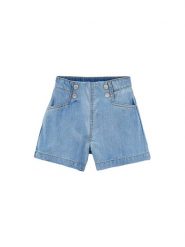 Mayoral Szorty jeansowe 3224 Niebieski Regular Fit. Niebieskie spodenki dla dziewczynek Mayoral, bez wzorów, z bawełny. Za 129.99 zł.