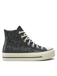 Converse Trampki Chuck Taylor All Star Lift Platform Glitter A09551C 401 Czarny. Czarne trampki i tenisówki damskie Converse, bez wzorów, z materiału, retro, bez zapięcia. Za 289.99 zł.