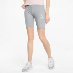 Krótkie spodenki damskie Puma CLASSICS SHORT. Szare szorty sportowe damskie Puma, s, bez wzorów, sportowe, na fitness i siłownię. W wyprzedaży za 104.00 zł.