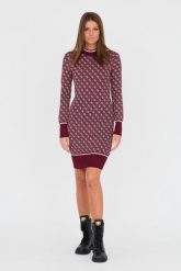 GUESS Bordowa damska sukienka, Rozmiar S. Czerwone sukienki damskie Guess, na co dzień, s, z aplikacjami, bez kołnierzyka, bez ramiączek. W wyprzedaży za 489.99 zł.