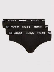 Hugo Komplet 3 par slipów 50469763 Czarny. Czarne slipki męskie Hugo, m, bez wzorów, z bawełny. Za 119.99 zł.