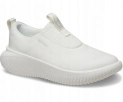 Buty Sportowe Sneakersy Dla Dorosłych Crocs Mellow Ease Slip On. Białe obuwie sportowe damskie Crocs, bez wzorów, z materiału, trekkingowe. Za 263.99 zł.