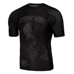Koszulka Męska Rashguard MMA na Siłownię EXTREME HOBBY NIGHTMARE 2. Czarne koszulki sportowe męskie EXTREME HOBBY, m, bez wzorów, z bawełny, bez kołnierzyka, bez ramiączek, do biegania. Za 199.00 zł.