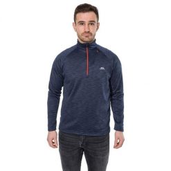 Bluza Polarowa Męska Collins Half Zip. Niebieskie bluzy męskie Trespass, na zimę, l, bez wzorów, z materiału, bez kaptura. Za 162.99 zł.