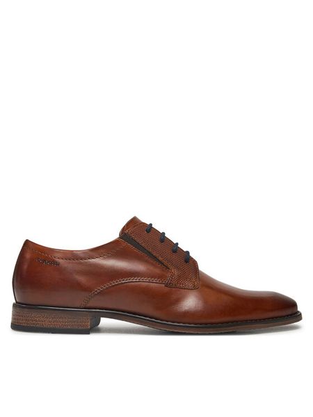 Bugatti Półbuty 313-AHY03-1000 Brązowy. Brązowe eleganckie półbuty Bugatti, ze skóry, wizytowe, bez zapięcia. Za 219.99 zł.