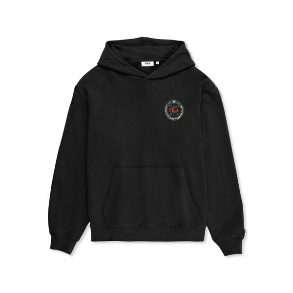 Bluza z kapturem Fila Parella Relaxed Graphic. Czarne bluzy męskie Fila, s, bez wzorów, z dresówki, z kapturem. Za 129.00 zł.