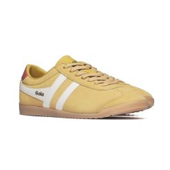 Damskie buty sportowe Gola Women's Bullet Suede Trainer CLA153YW. Żółte obuwie sportowe damskie Gola, bez wzorów, z gumy, trekkingowe. Za 458.91 zł.