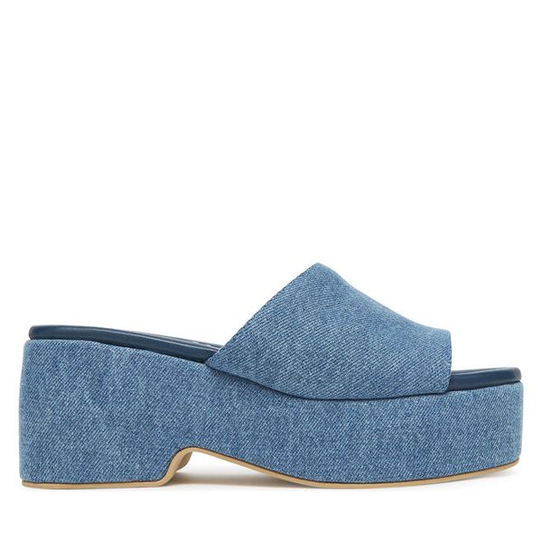 Klapki Pollini. Niebieskie klapki damskie Pollini, bez wzorów, bez obcasa. Za 1,469.00 zł.