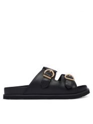 Gant Klapki 32501311 Czarny. Czarne klapki damskie GANT, bez wzorów, ze skóry, bez obcasa. Za 499.99 zł.
