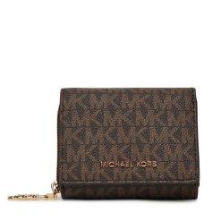 Portfel MICHAEL Michael Kors. Brązowe portfele damskie MICHAEL Michael Kors, bez wzorów. Za 339.99 zł.