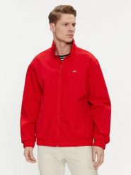 Tommy Jeans Kurtka bomber Essential DM0DM17982 Czerwony Regular Fit. Czerwone kurtki męskie Tommy Jeans, l, bez wzorów, z jeansu, bez kaptura. Za 449.99 zł.