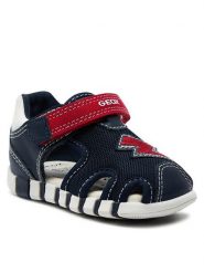 Geox Sandały B Sandal Iupidoo Boy B455PB 01454 C0735 Granatowy. Niebieskie sandały chłopięce Geox, ze skóry, bez zapięcia. Za 179.99 zł.