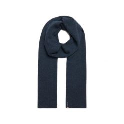 Dzianinowy szalik z logo dla kobiet Superdry Essential. Niebieskie szaliki i chusty damskie Superdry., bez wzorów, z dzianiny, eleganckie. Za 156.95 zł.