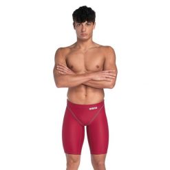 Arena Powerskin St Next Jammer - Głęboka Czerwień - Rozmiar 26. Czerwone kąpielówki męskie Arena, l, bez wzorów, do pływania. Za 384.50 zł.