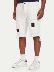 Aeronautica Militare Szorty materiałowe 261BE0041UCT01122 Biały Regular Fit. Białe szorty męskie Aeronautica Militare, m, bez wzorów, z bawełny. Za 719.99 zł.