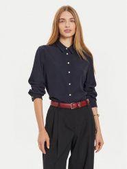 Tommy Hilfiger Koszula WW0WW43066 Granatowy Regular Fit. Niebieskie bluzki damskie Tommy Hilfiger, bez wzorów, z wiskozy, biznesowe, bez kołnierzyka, bez ramiączek. Za 299.99 zł.
