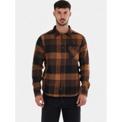 Koszula Męska Fundango Harris. Brązowe koszule męskie Fundango, m, bez wzorów, bez kołnierzyka, bez ramiączek. W wyprzedaży za 152.65 zł.
