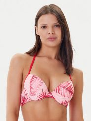 Liu Jo Beachwear Góra od bikini VA5129 J6448 Różowy. Czerwone bikini damskie Liu Jo Beachwear, bez wzorów. Za 219.99 zł.