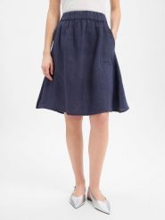 Marie Lund Lniana mini spódniczka Kobiety len niebieski, 34. Niebieskie spódnice damskie Marie Lund, bez wzorów, ze lnu, eleganckie, mini. Za 179.95 zł.