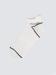 Stopki męskie bawełniane białe Serhios 100. Białe skarpety męskie Big Star, bez wzorów, z bawełny. Za 19.99 zł.