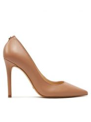 Guess Szpilki Gabben FLTGAB LEA08 Beżowy. Brązowe szpilki damskie Guess, z aplikacjami, ze skóry, bez obcasa, bez zapięcia. Za 629.99 zł.