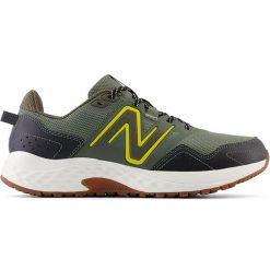 Buty męskie New Balance MT410CG8 – zielone. Zielone buty sportowe męskie New Balance, z materiału, bez zapięcia, do biegania. Za 149.99 zł.