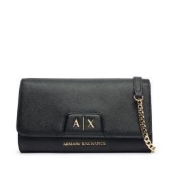 Torebka Armani Exchange. Czarne torebki do ręki damskie Armani Exchange, bez wzorów, wizytowe, bez dodatków. Za 429.99 zł.