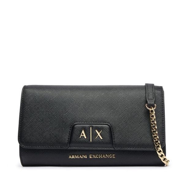 Torebka Armani Exchange. Czarne torebki do ręki damskie Armani Exchange, bez wzorów, wizytowe, bez dodatków. Za 429.99 zł.