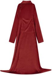 VidaXL Bluza-koc Bordeaux Czerwony Flanela. Czerwone bluzy damskie vidaXL, bez wzorów, bez kaptura. Za 222.38 zł.