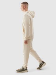 4F Spodnie dresowe joggery męskie - beżowe XL. Brązowe spodnie sportowe męskie 4f, l, bez wzorów, z bawełny. W wyprzedaży za 79.99 zł.